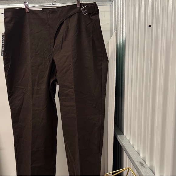 NWT Future Collective Brown Women’s Pants Plus Size 18 High Rise Straight Leg - Picture 1 of 7